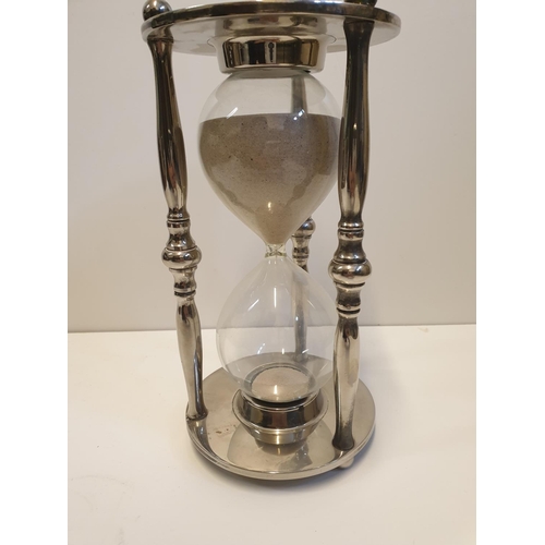 207 - Large Silver Plated Egg Timer, 24x12cm