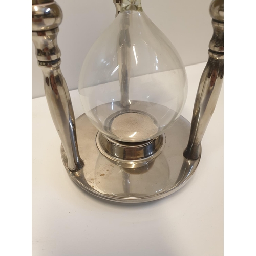 207 - Large Silver Plated Egg Timer, 24x12cm