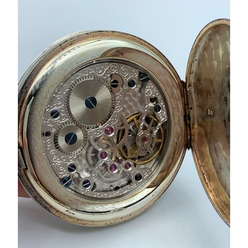 10 - Jaquet Girard Geneve Silver Hunter Pocket Watch with Chains, 17 Jewels Incabloc in working order. gr... 