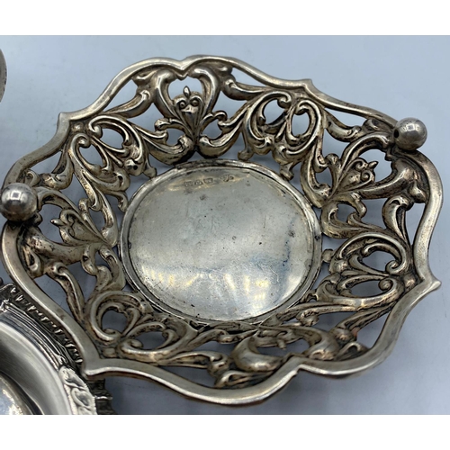 87 - 3x assorted Silver Dishes, total weight 96g approx