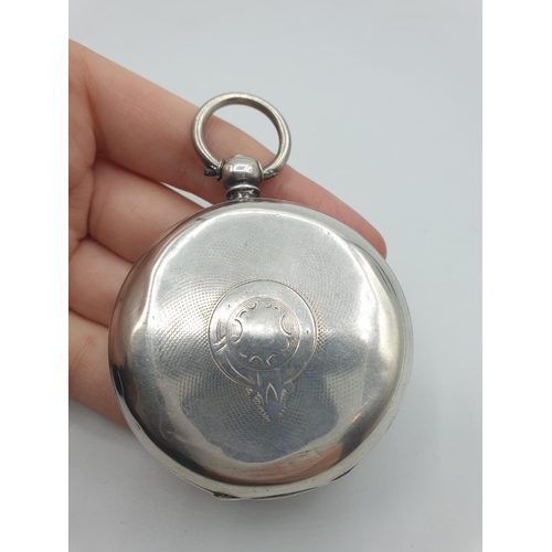 267 - Antique Silver Open Faced Pocket Watch, face showing 'The Veracity Watch' Masters Ltd Rye, white ena... 