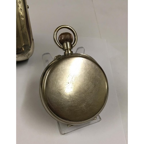 46 - Large Goliath Pocket Watch with Sterling Silver Travel Case