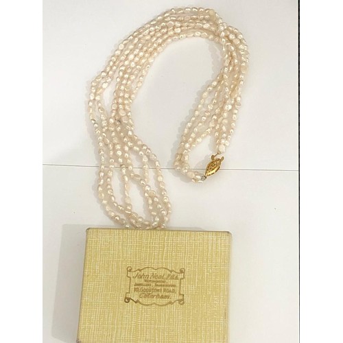 139 - Freshwater Pearl Necklace in Original box, approx 23