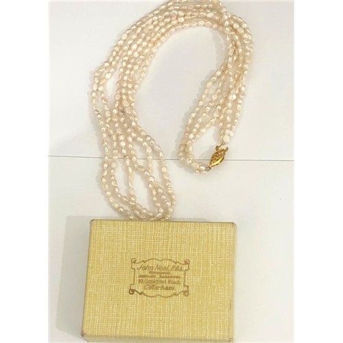 139 - Freshwater Pearl Necklace in Original box, approx 23