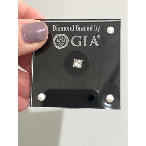 173 - 0.90ct Diamond Stone, Loose Stone Princess Cut H/SI1, GIA certificate 1347324597 (laser inscription ... 