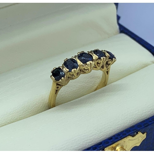 9 - Vintage 9K Sapphire Ring, weight 3g and size N