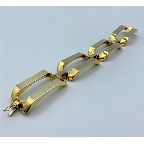 238 - 18ct White and Yellow Gold, Designer Bracelet. Weight 66.18g and 18cm long