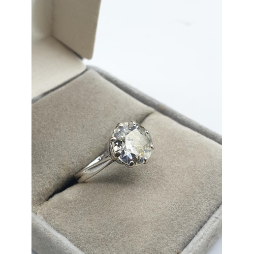 260 - A 2.2ct Diamond Solitaire Ring in 18ct white Gold setting, traditional claw setting with a Brilliant... 