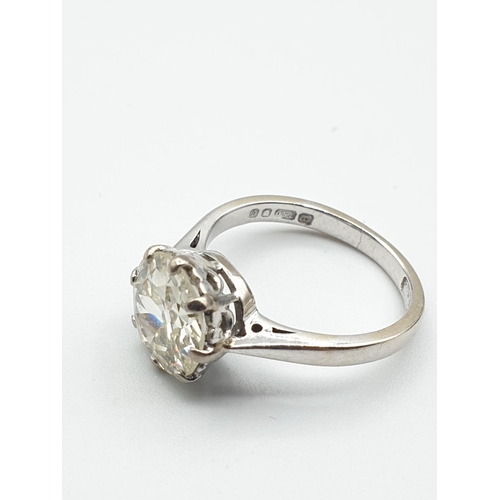 260 - A 2.2ct Diamond Solitaire Ring in 18ct white Gold setting, traditional claw setting with a Brilliant... 