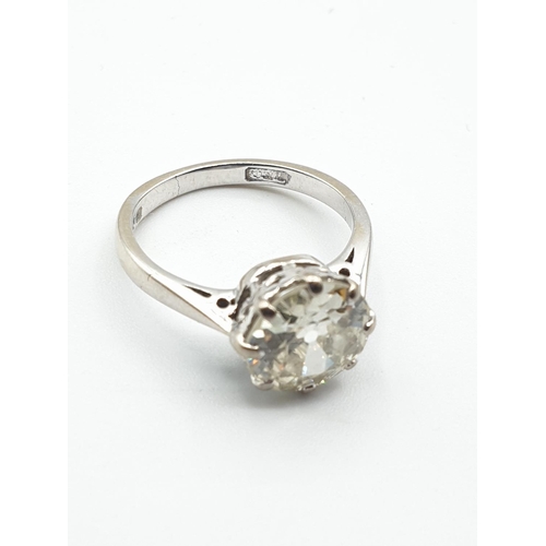 260 - A 2.2ct Diamond Solitaire Ring in 18ct white Gold setting, traditional claw setting with a Brilliant... 