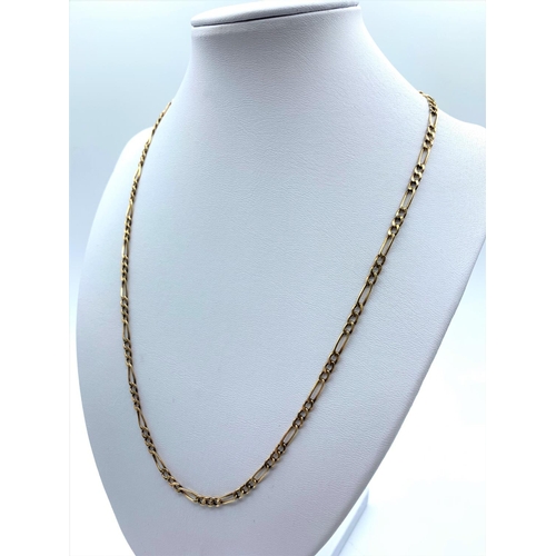 356 - 9ct Rose Gold Interlinked Necklace 3.1g 50cm