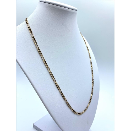 356 - 9ct Rose Gold Interlinked Necklace 3.1g 50cm