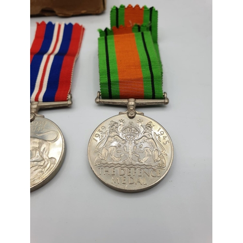 167 - 3x War Medals, a 1914-18 Service Medals, a 1939-45 Service Medal and the Defence Medal 1939-45 in Or... 