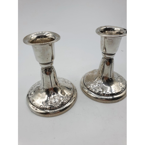 188 - Pair of Silver Candlesticks, weight 177g