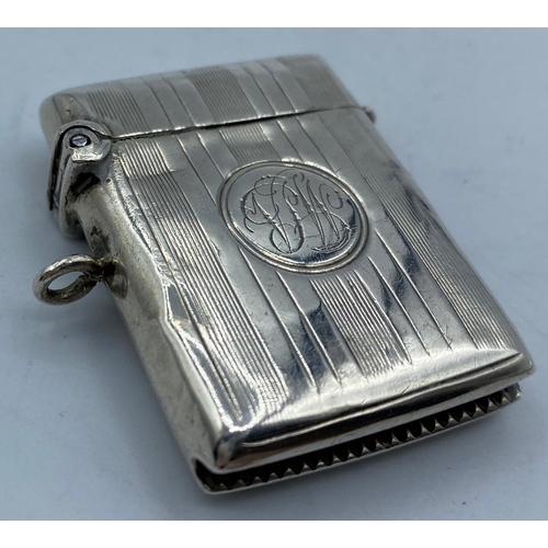 307 - Antique Silver Vesta Hallmarked Birmingham 1915 (A/F)