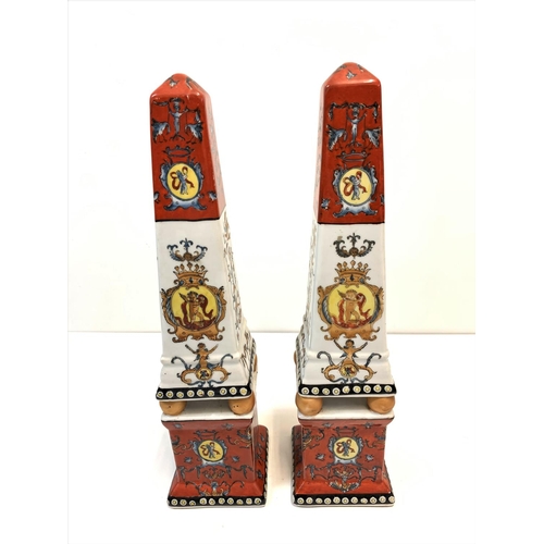 327 - Pair of Chinese Porcelain Ceremonial Ornaments, 32cm tall in perfect condition (2)