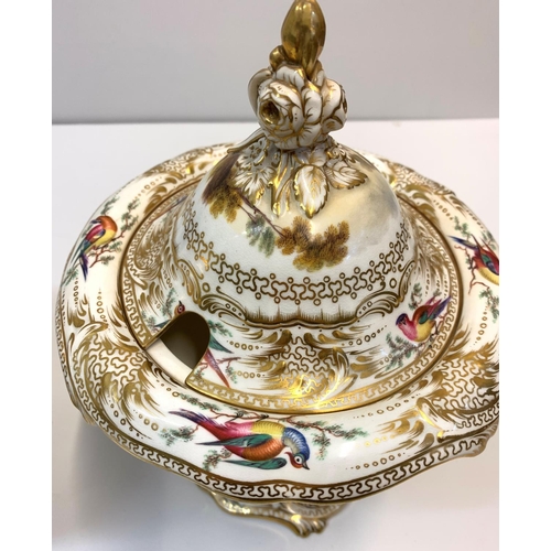 332 - Pair of H & R Daniel Footed Tureens circa 1880 pattern no 8623, 23cm tall and 18cm diameter approx (... 