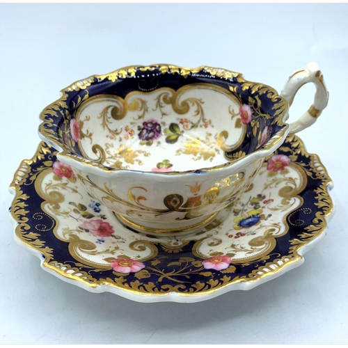 334 - H & R Daniel Cup and Saucer pattern no 4254 Baroque style in perfect condition (2)