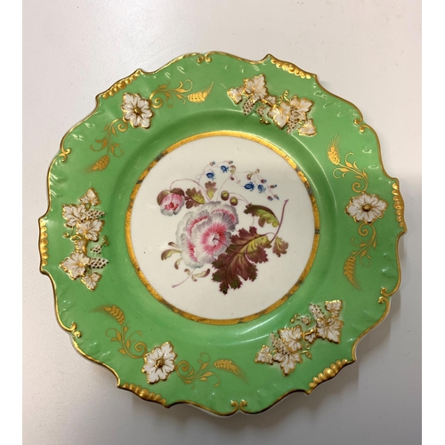 335 - Set of 4  H & R Daniel Plates (pattern no.s 4425 & 4426) each hand painted Plate having a different ... 