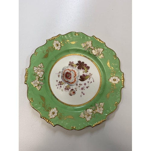 335 - Set of 4  H & R Daniel Plates (pattern no.s 4425 & 4426) each hand painted Plate having a different ... 