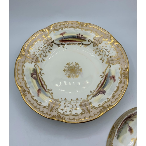 339 - H & R Daniel Muffin Dish circa 1890 with ornate lid Stanhope Shape (pattern no 7344)