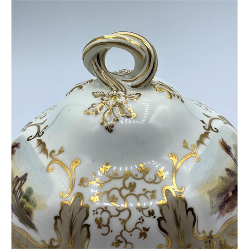 339 - H & R Daniel Muffin Dish circa 1890 with ornate lid Stanhope Shape (pattern no 7344)