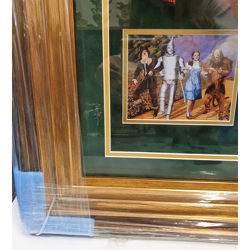 147 - Authentic Hand Signed Piece of Cinematic history, a framed tribute to 'The Wizard of OZ' including L... 