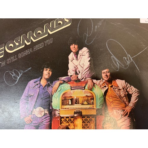 355 - The Osmonds Signed Vinyl Record Album 'I'm still gonna need you' MGM 1975