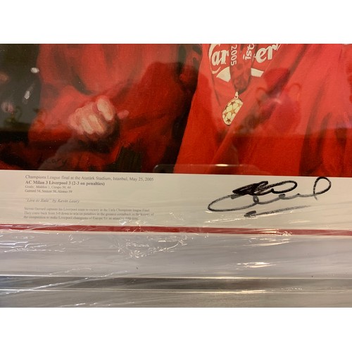 368 - Steven Gerrard Signed Print with Certificate of Authenticity,  taken from the Champion League Final ... 