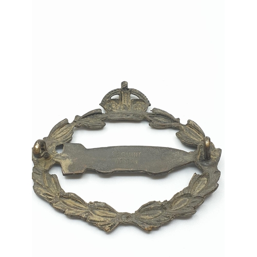 144 - WW1 Royal Naval Air Service Officers Cap Badge.