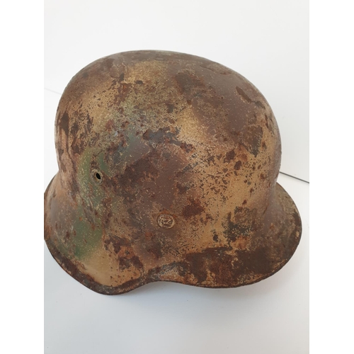 4 - WW2 German M42 Normandy Cam Helmet. No liner.