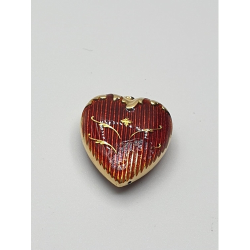 6 - A Rare Faberge Limited Edition 18 ct Gold pendant.Having red Guilloche Enamelling to sides . Clear m... 