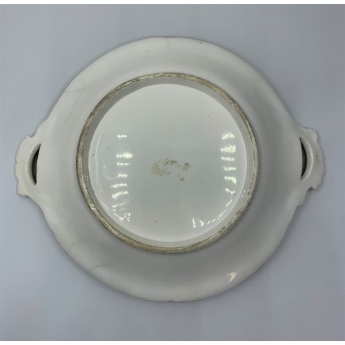 166 - H&R Daniel second bell shape Bowl and under Plate, 2 small chips on rim of bowl and two cracks on ex... 