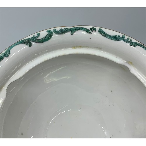 166 - H&R Daniel second bell shape Bowl and under Plate, 2 small chips on rim of bowl and two cracks on ex... 