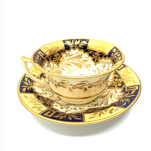 31 - H&R Daniel Cup and Saucer with Dresden shaped handle circa 1840 (2)