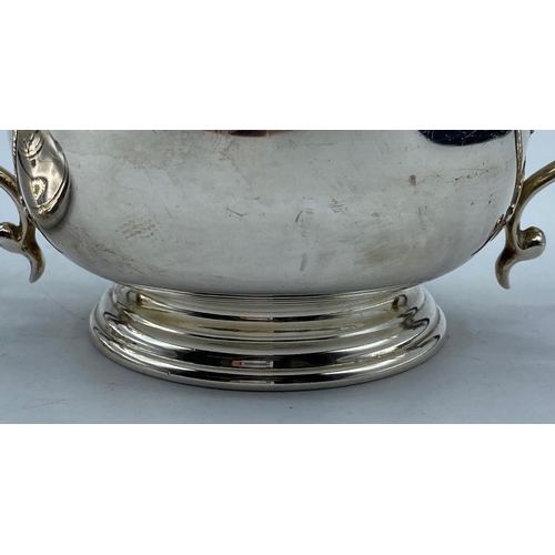 281 - Vintage Silver Pot with Lid and Twin Handles, Hallmarked London Makers mark AHN  A Haviland-Nye	 196... 