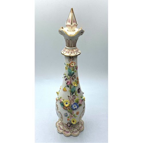 149 - H&R Daniel Ornate Floral Scent Bottle circa 1825 in good condition 28cm tall