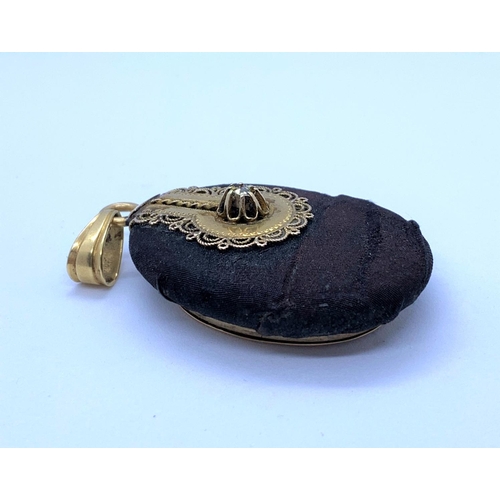 188 - Victorian Mourning Pendant (needs glass) in 9K Gold