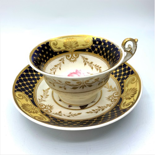 34 - H&R Daniel Bell shape Cup & Saucer circa 1830 (2)