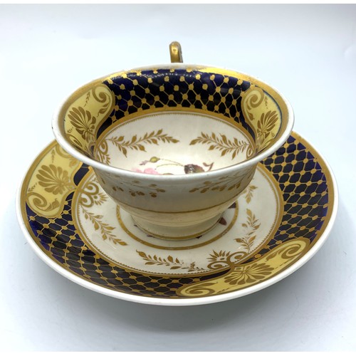 34 - H&R Daniel Bell shape Cup & Saucer circa 1830 (2)