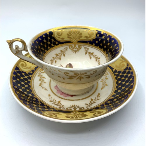 34 - H&R Daniel Bell shape Cup & Saucer circa 1830 (2)