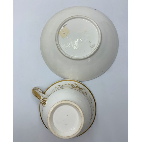 34 - H&R Daniel Bell shape Cup & Saucer circa 1830 (2)