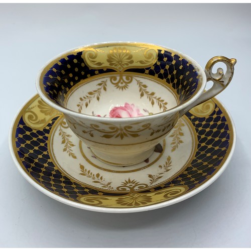 34 - H&R Daniel Bell shape Cup & Saucer circa 1830 (2)