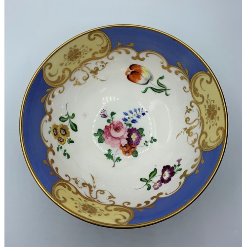 176 - H&R Daniel slop Bowl with floral theme 16cm diameter