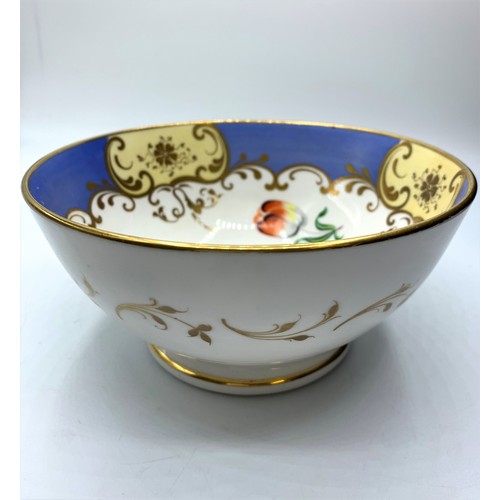 176 - H&R Daniel slop Bowl with floral theme 16cm diameter