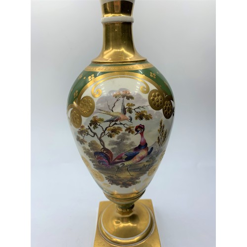 46 - H&R Daniel Grecian Urn with Woodland theme with gilt finish, 32cm tall