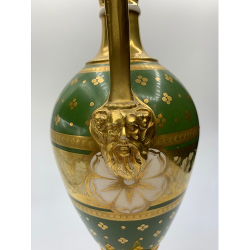 46 - H&R Daniel Grecian Urn with Woodland theme with gilt finish, 32cm tall