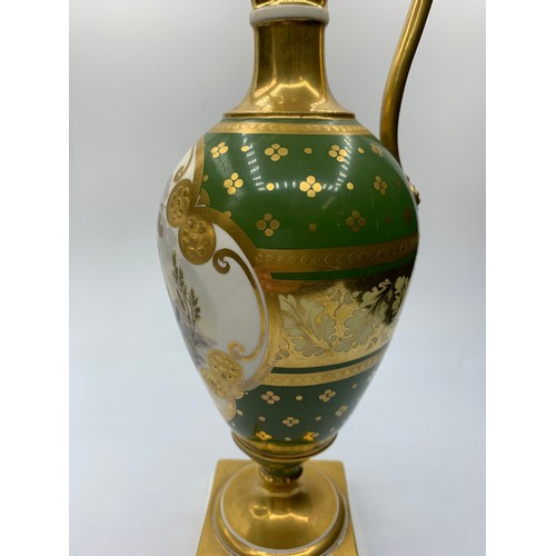 46 - H&R Daniel Grecian Urn with Woodland theme with gilt finish, 32cm tall