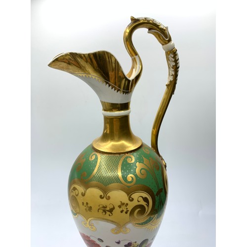 43 - H&R Daniel Grecian Urn with Floral theme and gilt finish, 32cm tall