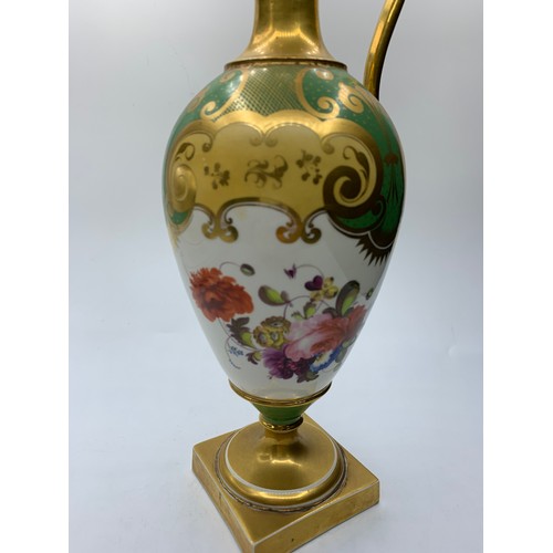 43 - H&R Daniel Grecian Urn with Floral theme and gilt finish, 32cm tall